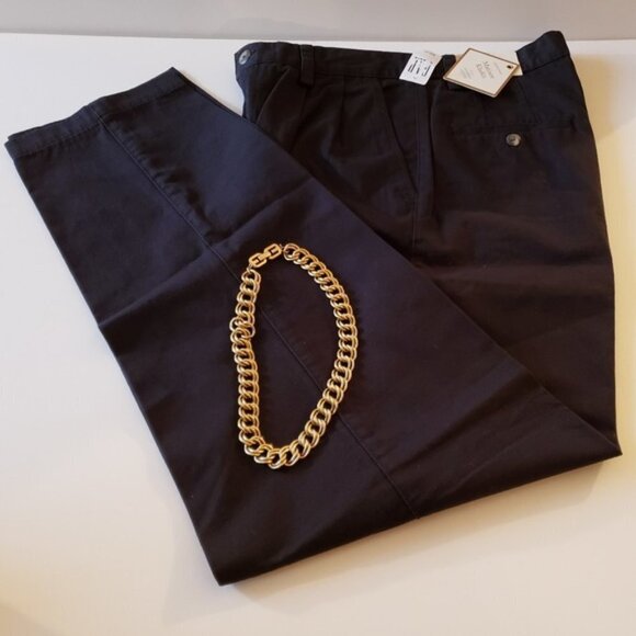 NWT - Gap Pleated Front Black Matinee Pants - 10 - Picture 1 of 5